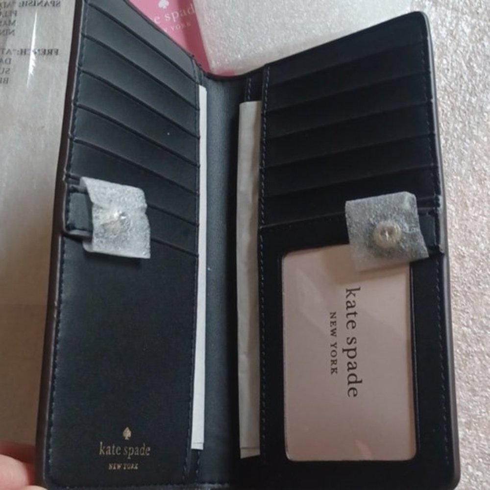 SOLD - NWT Kate Spade Jana Large Slim Bifold Wallet - Floral - Picture 5 of 8